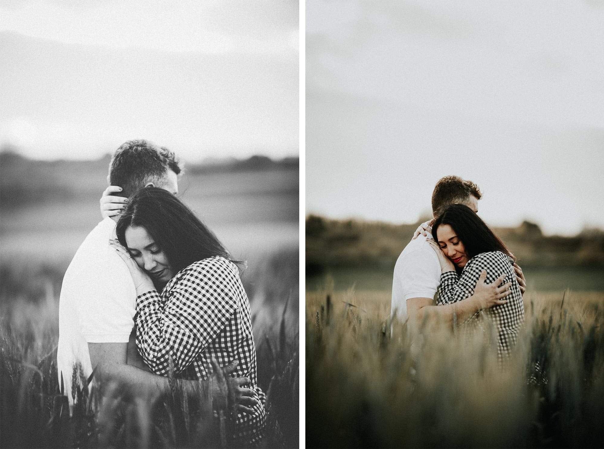 Fotografía de pareja en un trigal (Preboda)