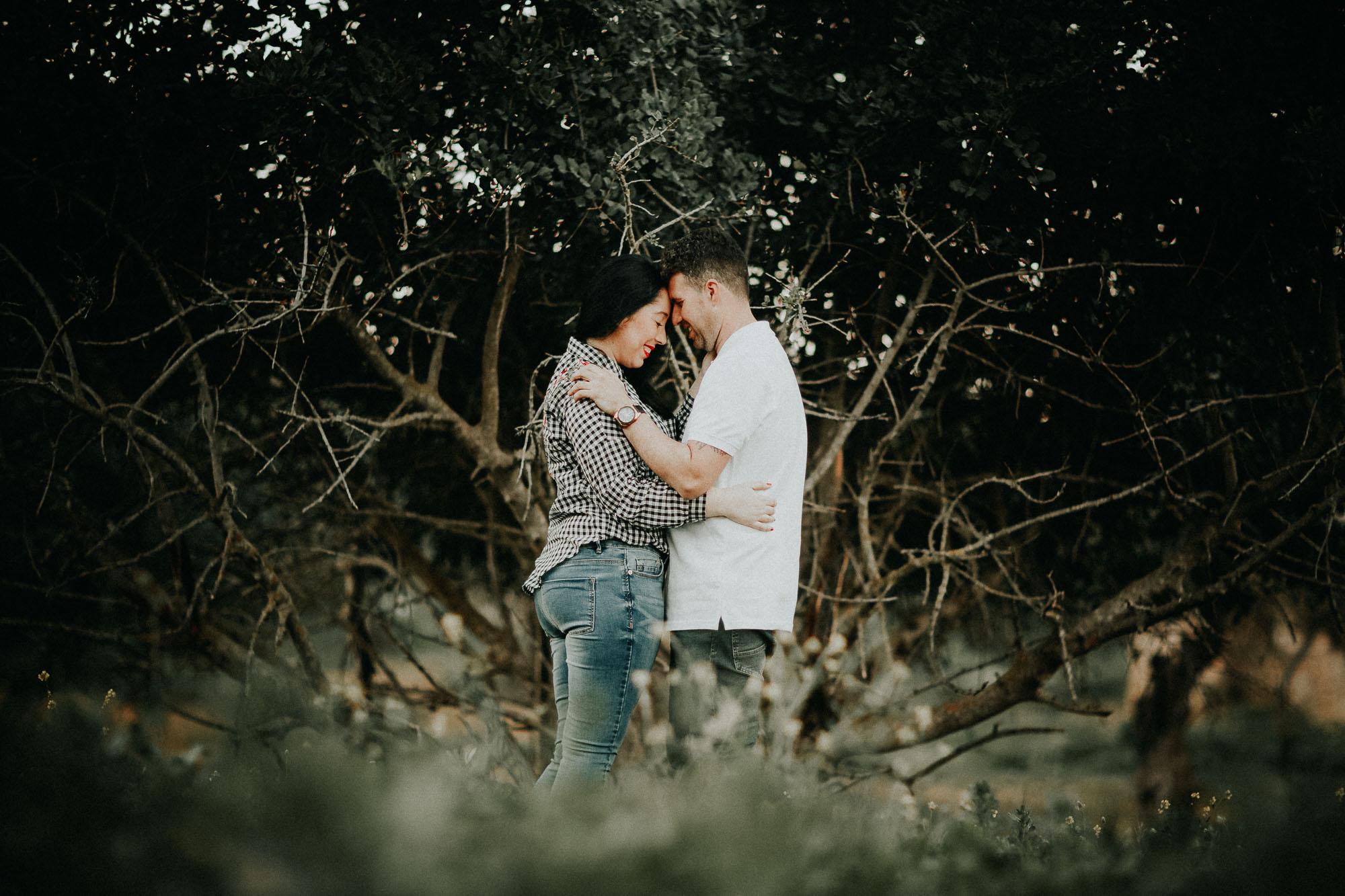 Fotografía de pareja en un trigal (Preboda)