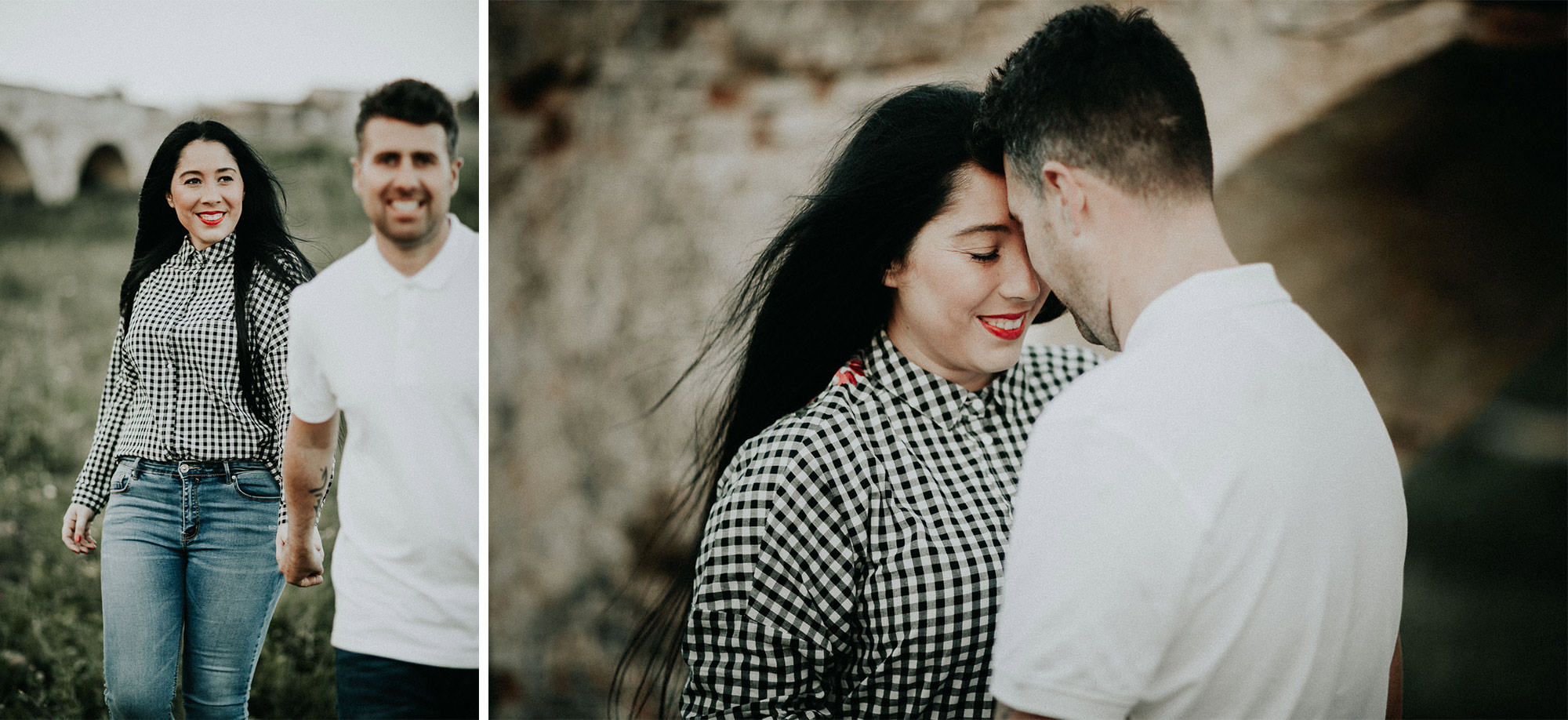 Fotografía de pareja en un trigal (Preboda)