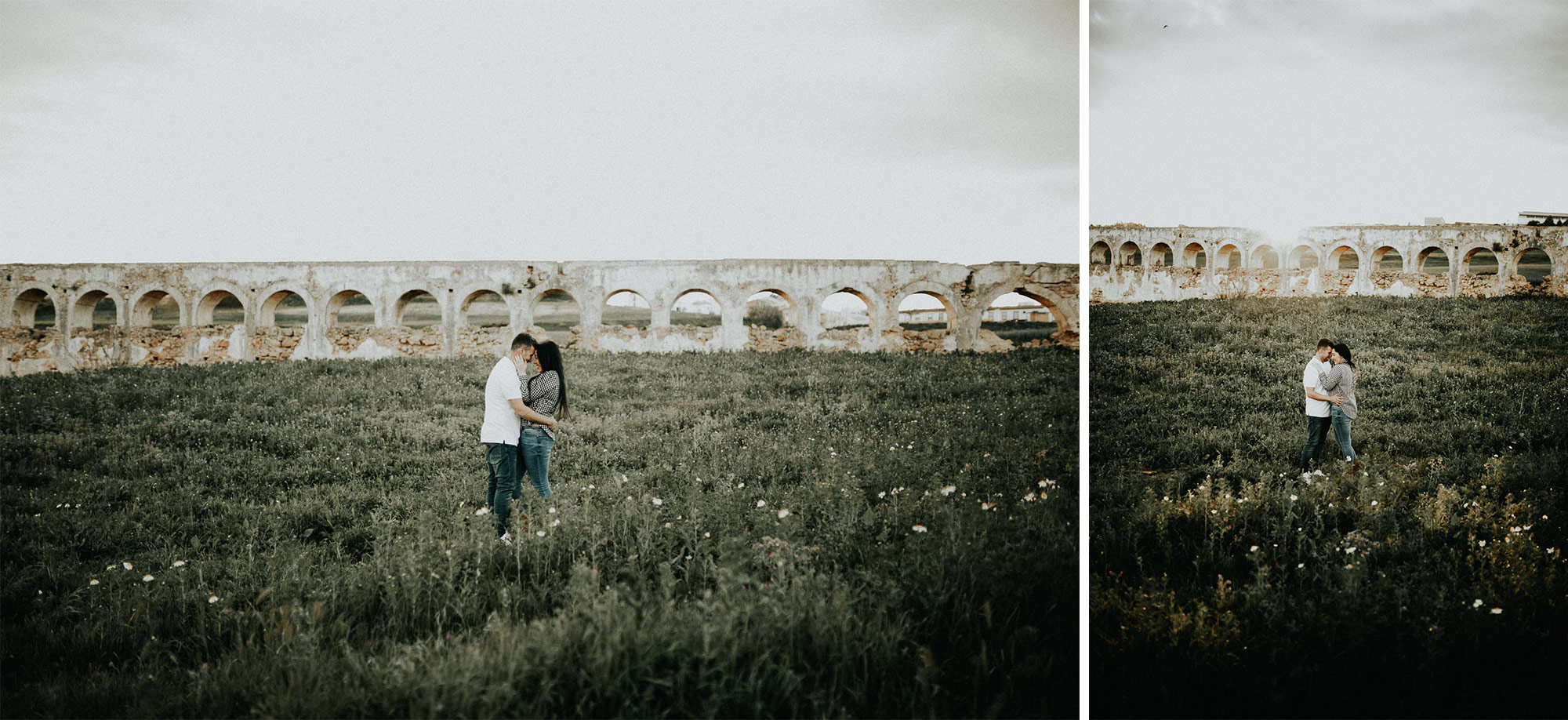 Fotografía de pareja en un trigal (Preboda)