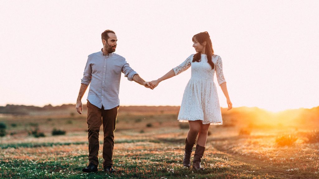 Una puesta de sol para fotos de pareja