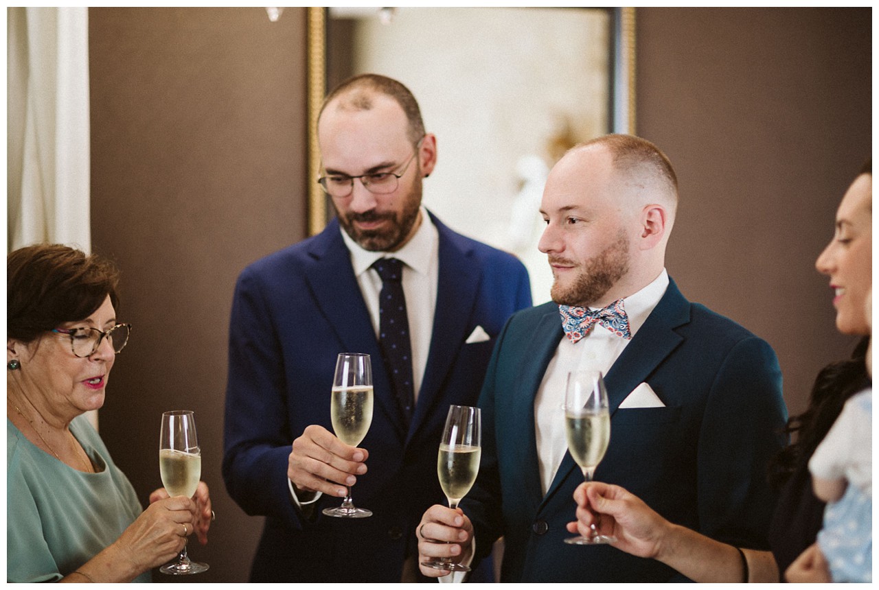 Brindis de los novios con la familia