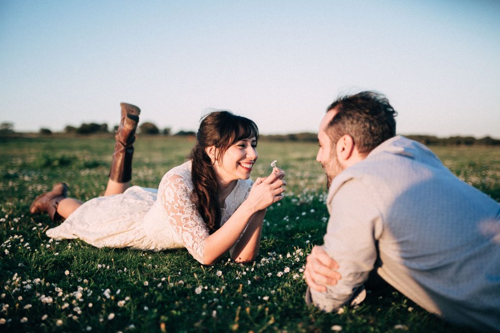 Una puesta de sol para fotos de pareja