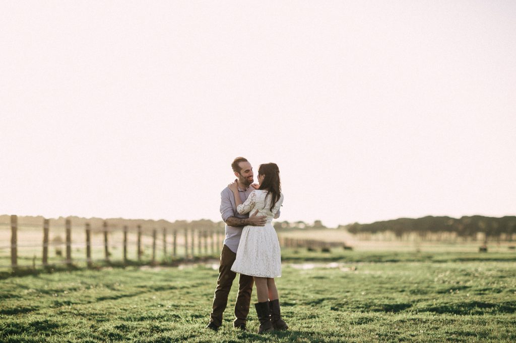 Un atardecer para fotos de pareja