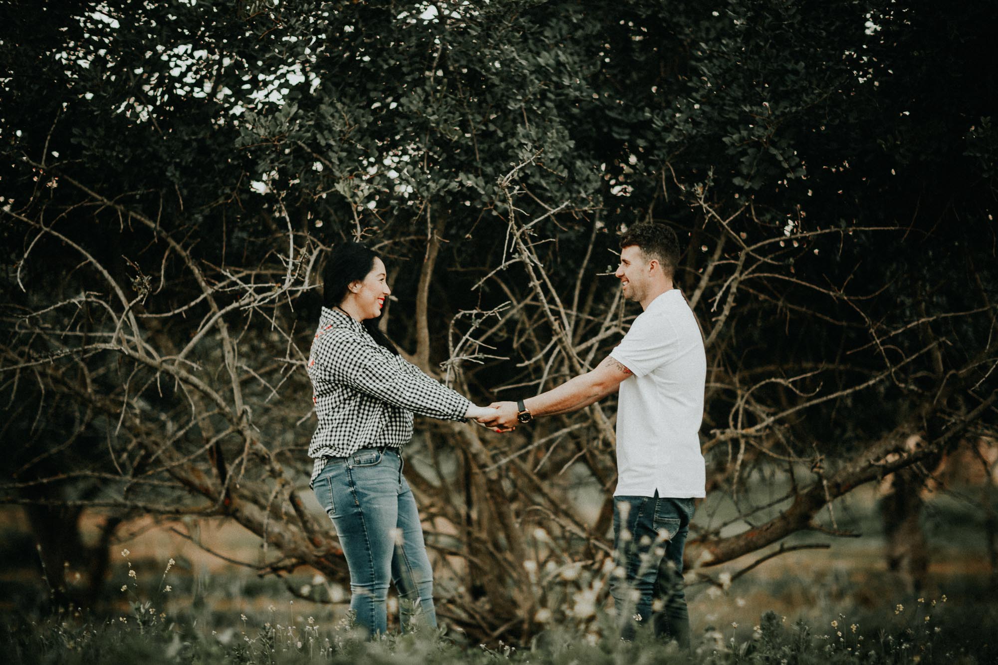 Fotografía de pareja en un trigal (Preboda)