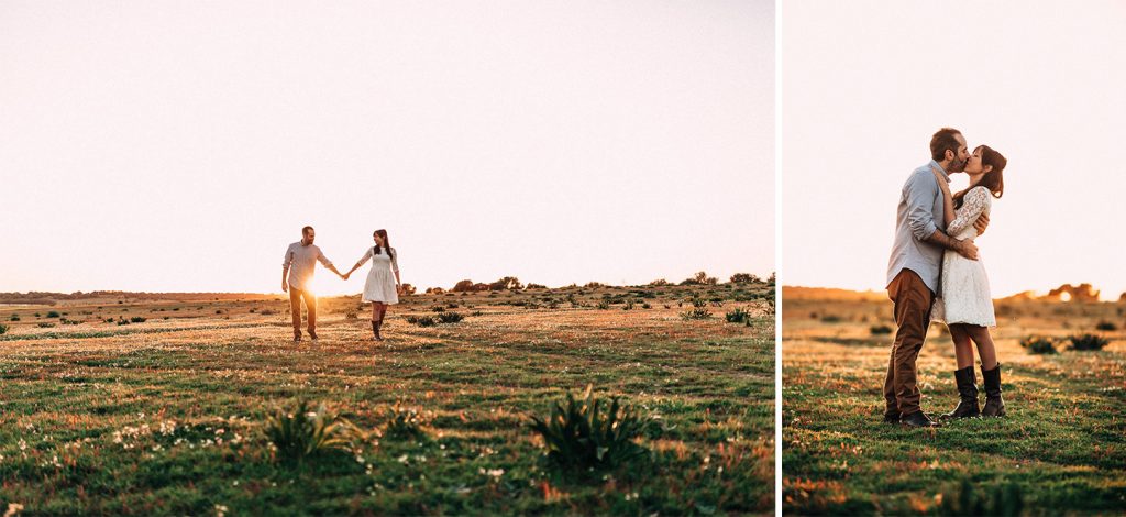 Una puesta de sol para fotos de pareja
