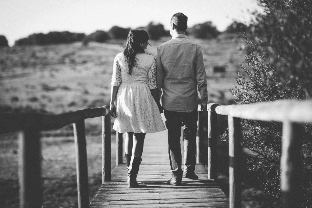 Un atardecer para fotos de pareja