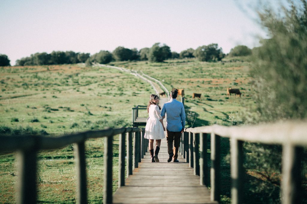Un atardecer para fotos de pareja