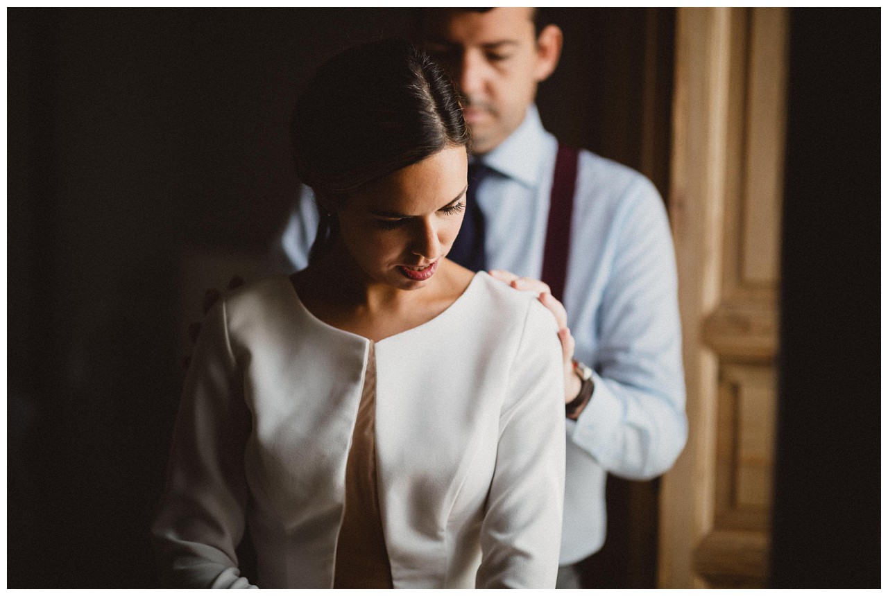 Preparativos de los novios en Palacio Bucarelli