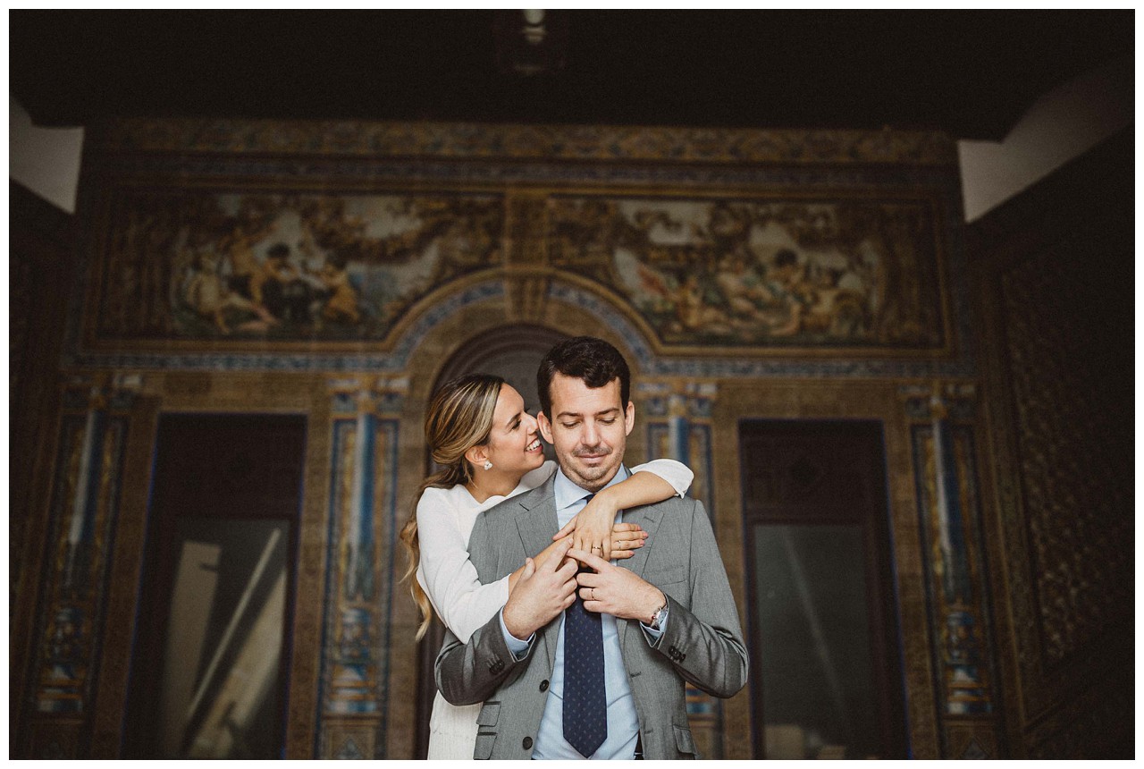 Novios en Plaza de España - Sevilla