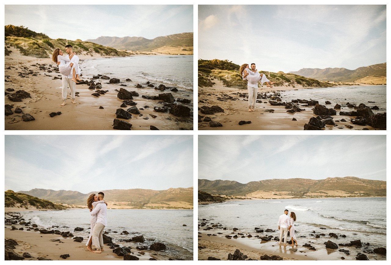 pareja de enamorados en la playa