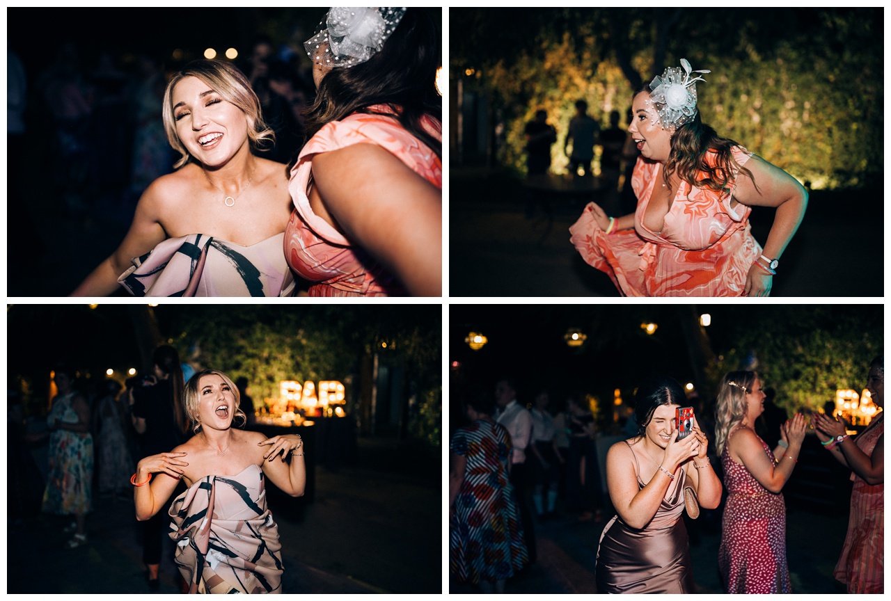 Las amigas de la novia en la boda de destino