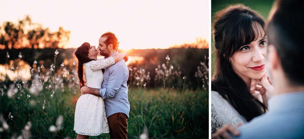 Un atardecer para fotos de pareja