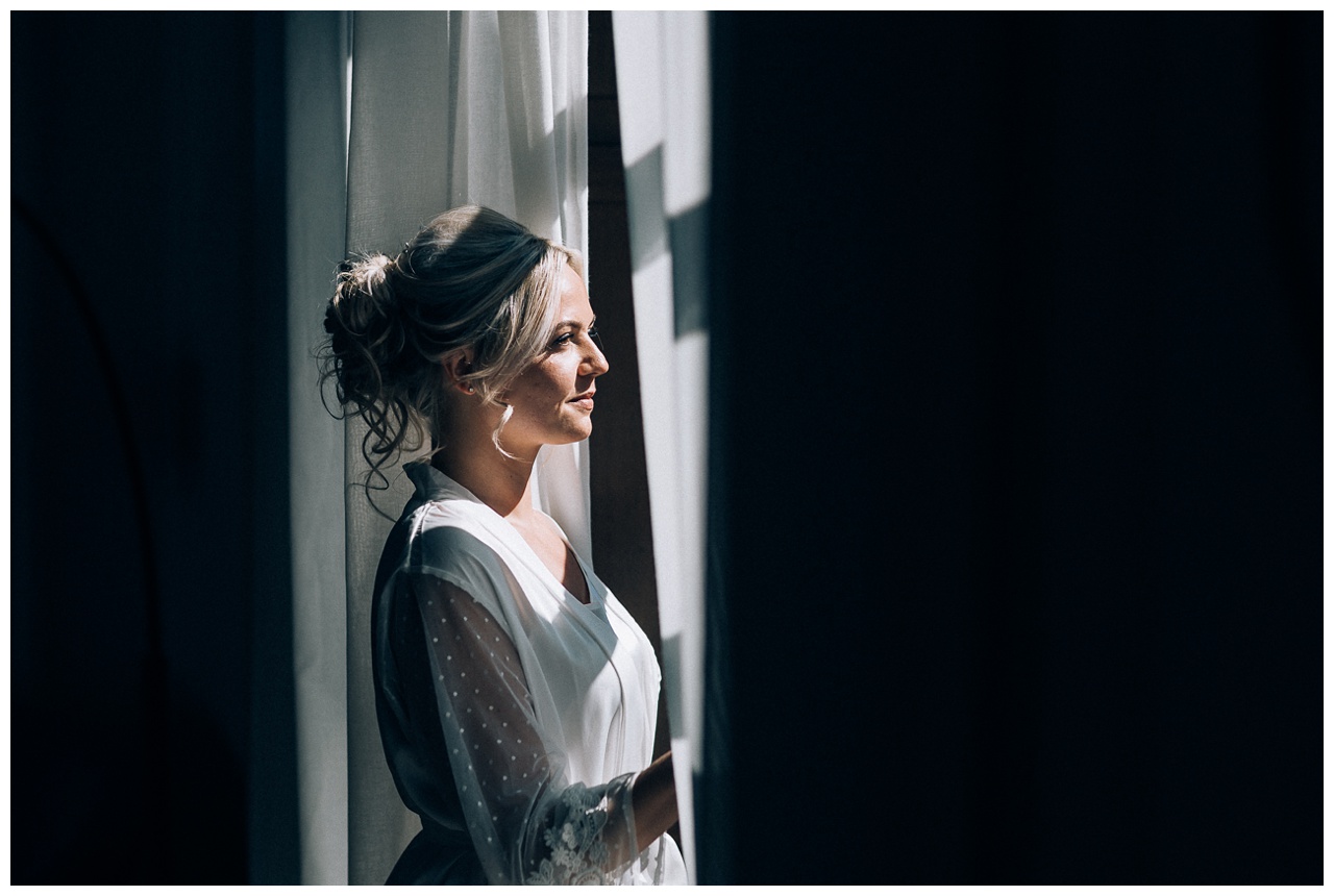 Bride and window light